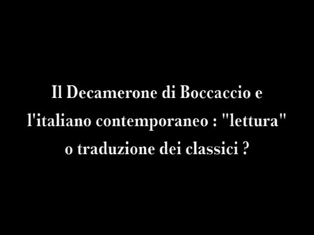 Il Decamerone di Boccaccio e l italiano contemporaneo