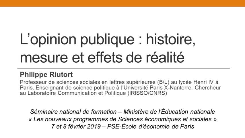 dissertation ses opinion publique